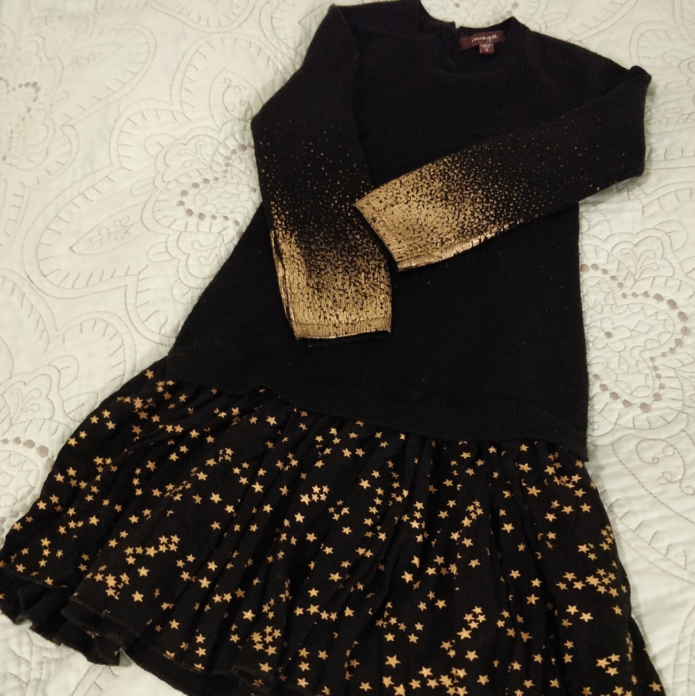 ❤️Girl's Two Tone Sweater dress